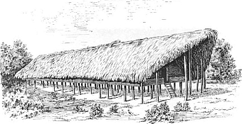 カチン族のロングハウス