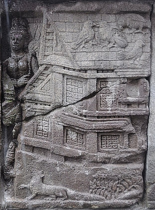 Relief of Candi Prambanan wrong restration